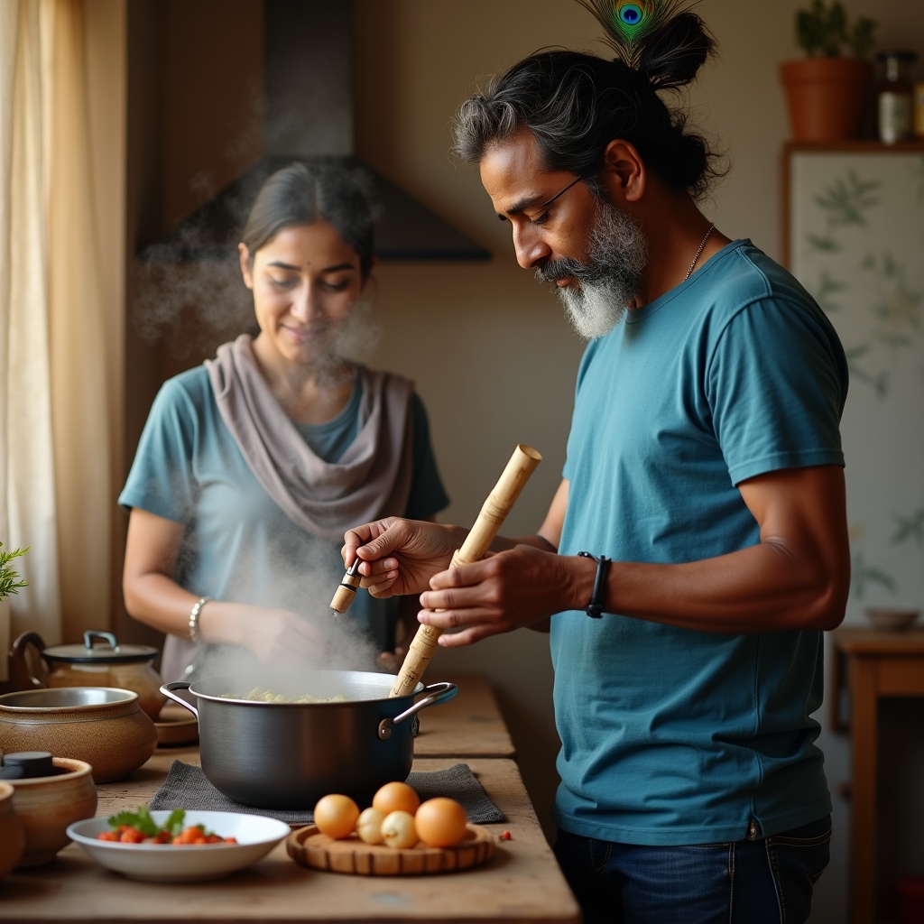 A potter at a wheel, hands covered in clay, surrounded by rows of imperfect bowls that gradually improve from left to right