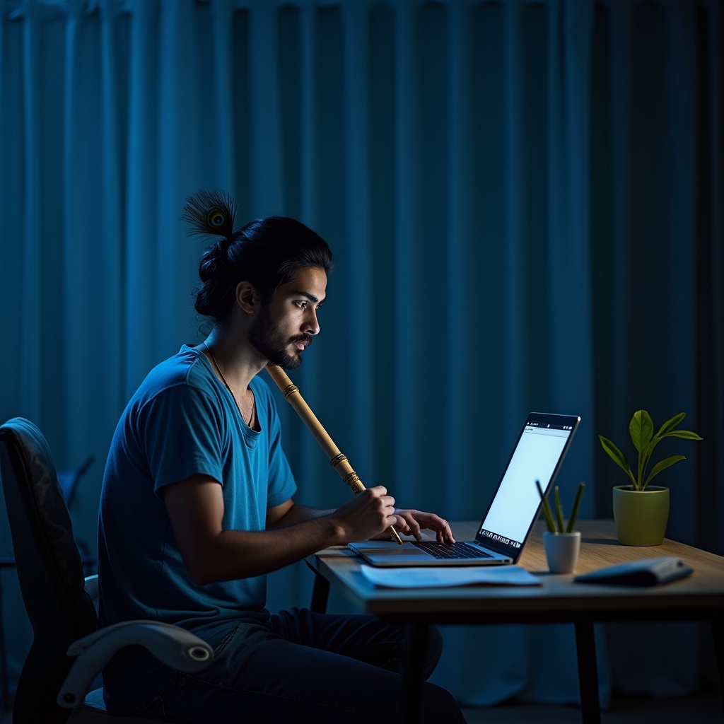 A person lacing up running shoes on a park bench at early morning, fog lifting from the trail ahead, the first step about to be taken