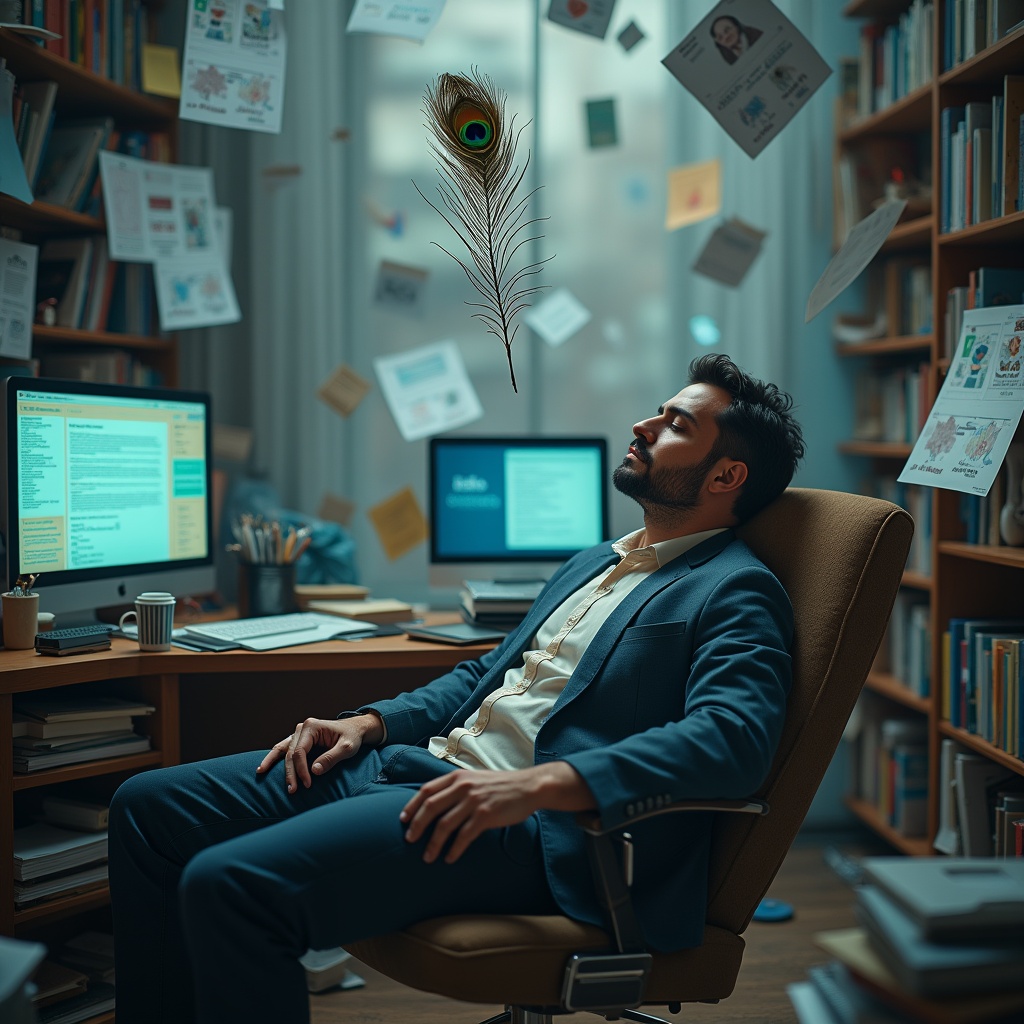 A person standing on a mountain summit at dawn, the entire landscape visible below, expression of quiet awe as sunlight reveals everything in sharp detail