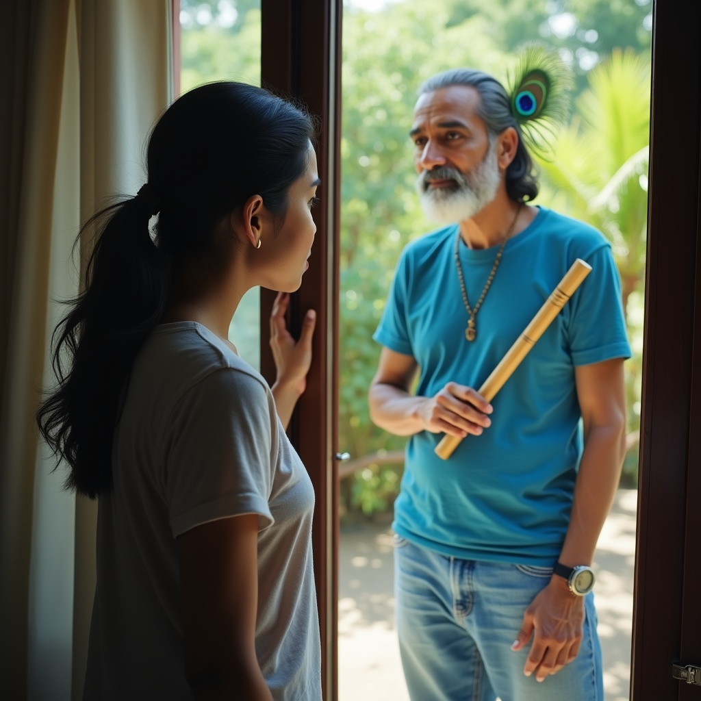 A person removing tinted glasses to see a vivid world behind a grey filter, colours bursting through where the glasses are lifted