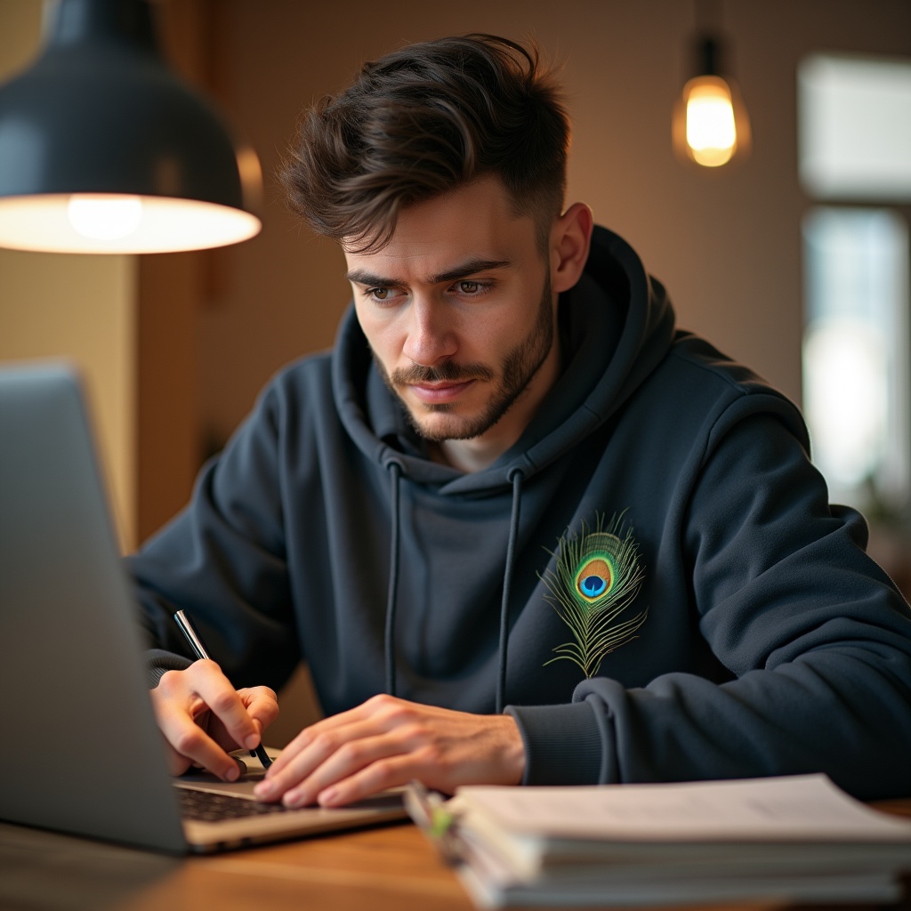 A person at a workbench, building something with steady hands and a half-smile — blueprints scattered around, some marked 'failed', some marked 'done', all treated the same