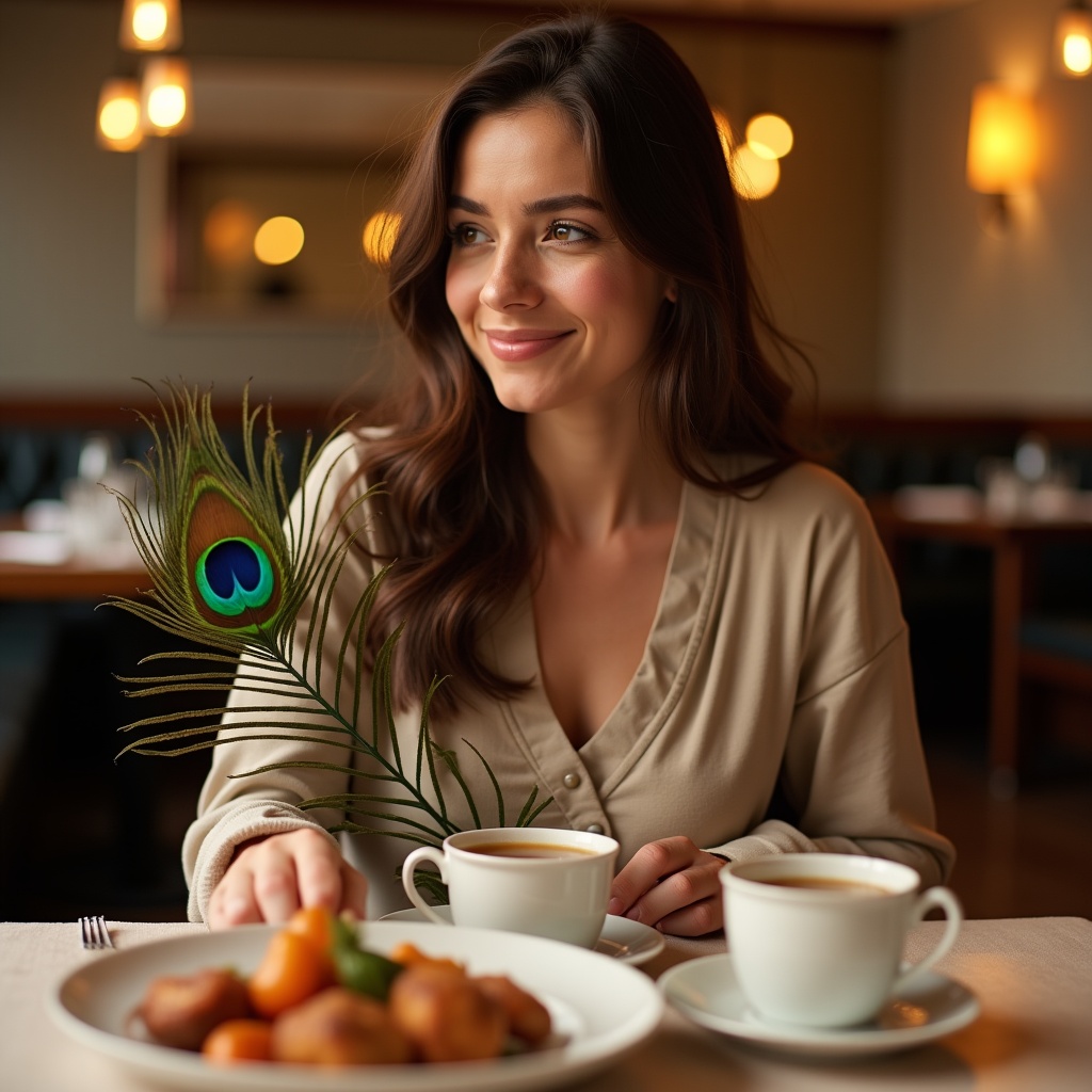 A person at a crossroads with two paths — one golden and luxurious, one dark and stormy — standing centered and calm, choosing neither